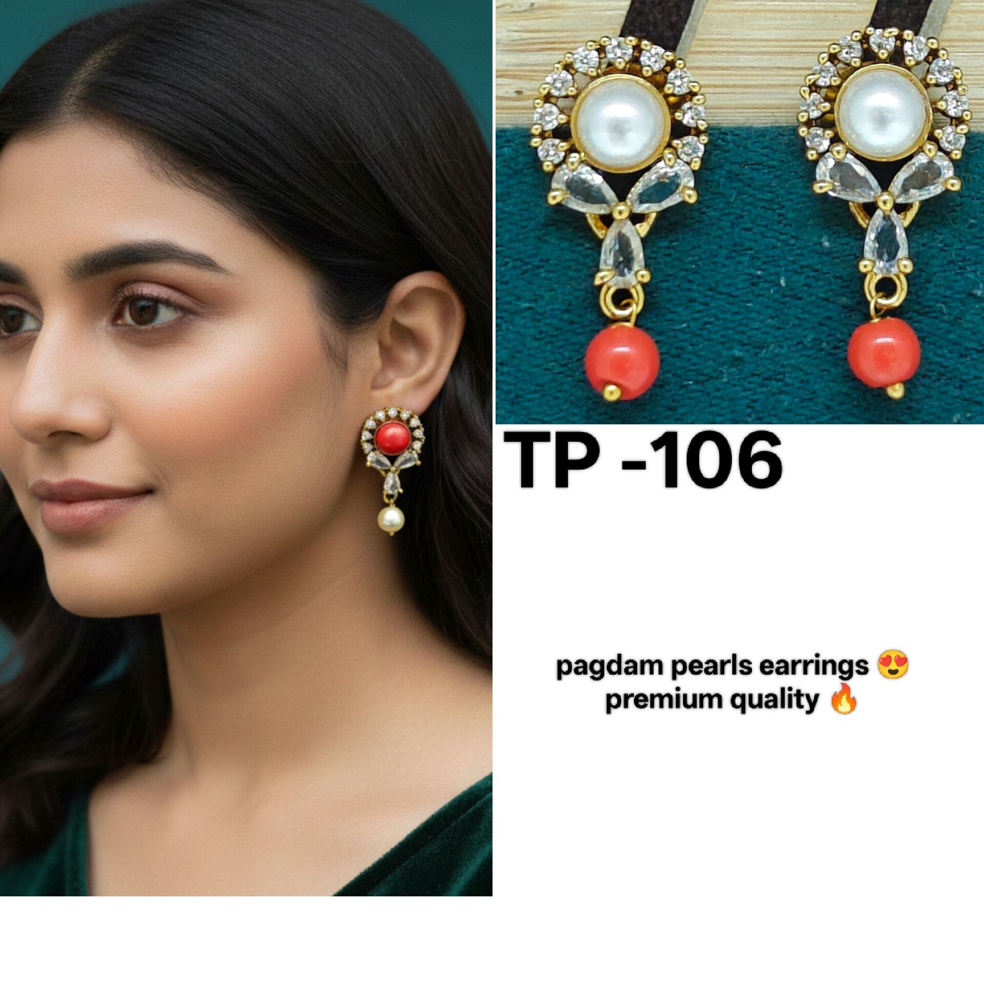 Stones pagdam earrings