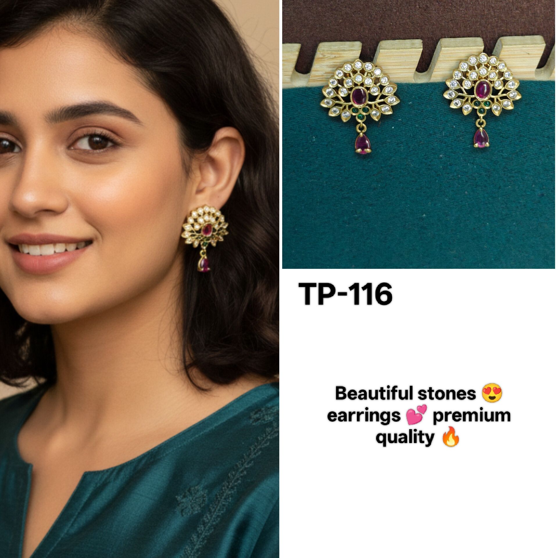 beautiful stones earrings