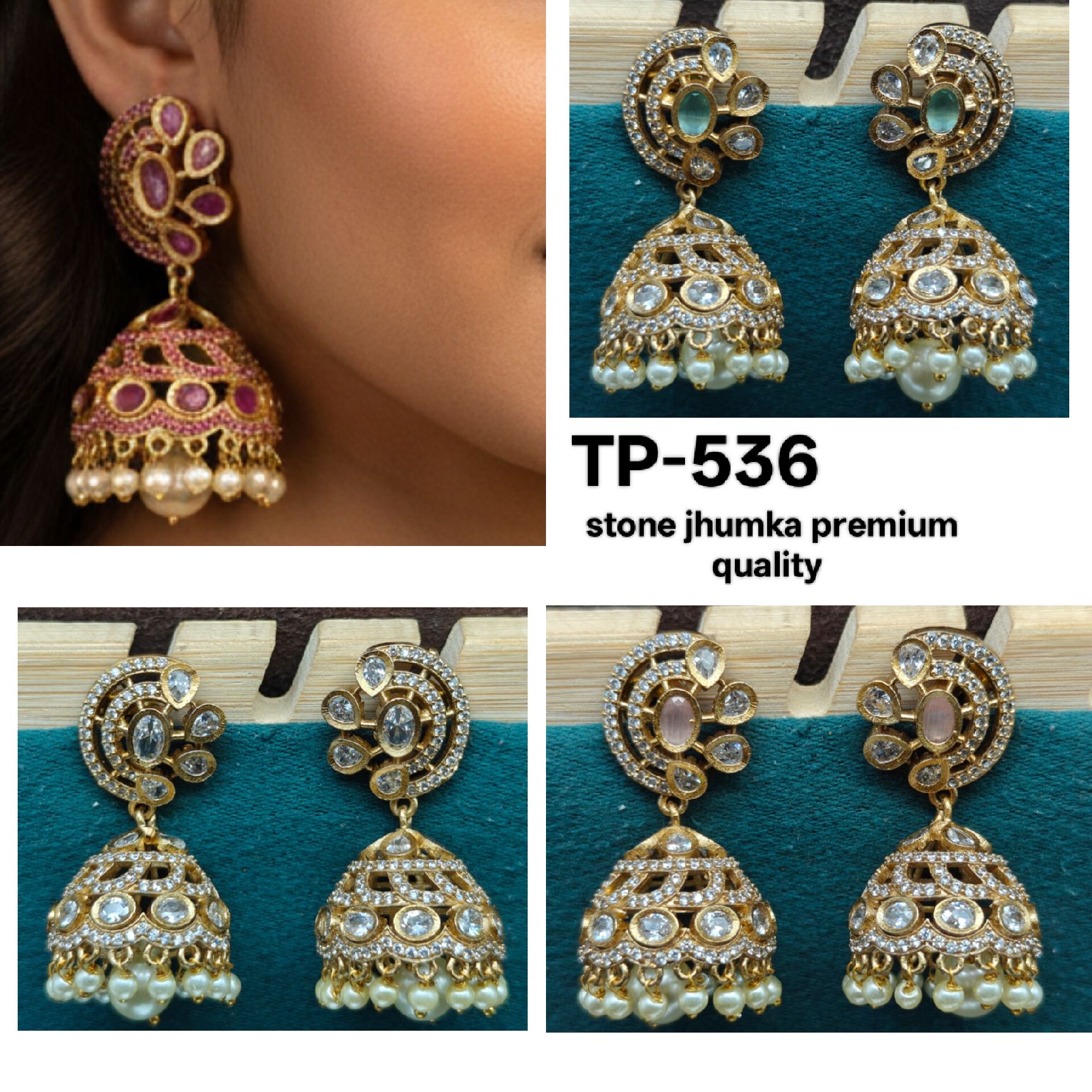 Stone jhumka