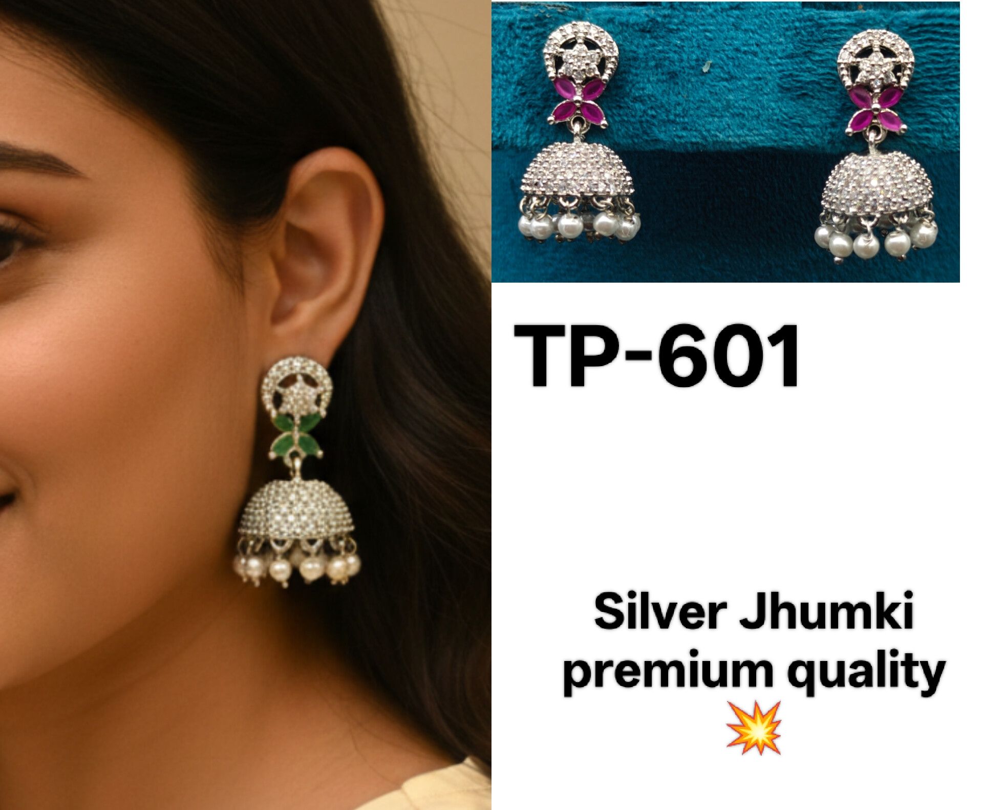 Silver Jhumki