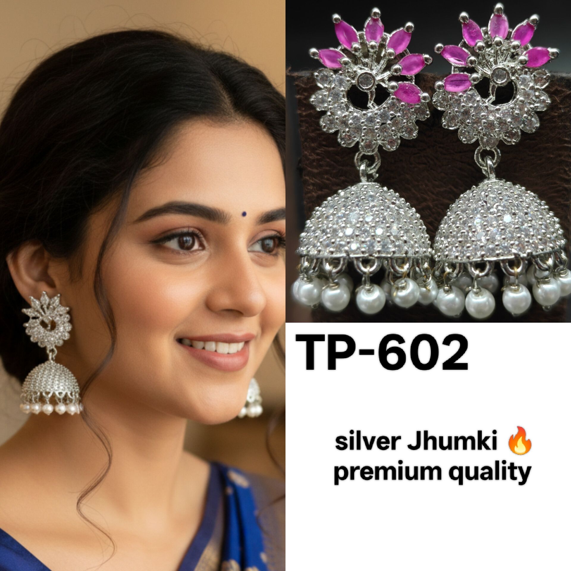silver Jhumki 🔥