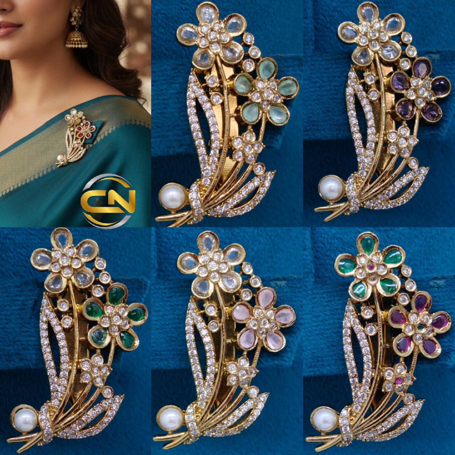 peacock 🦚 design Saree pin