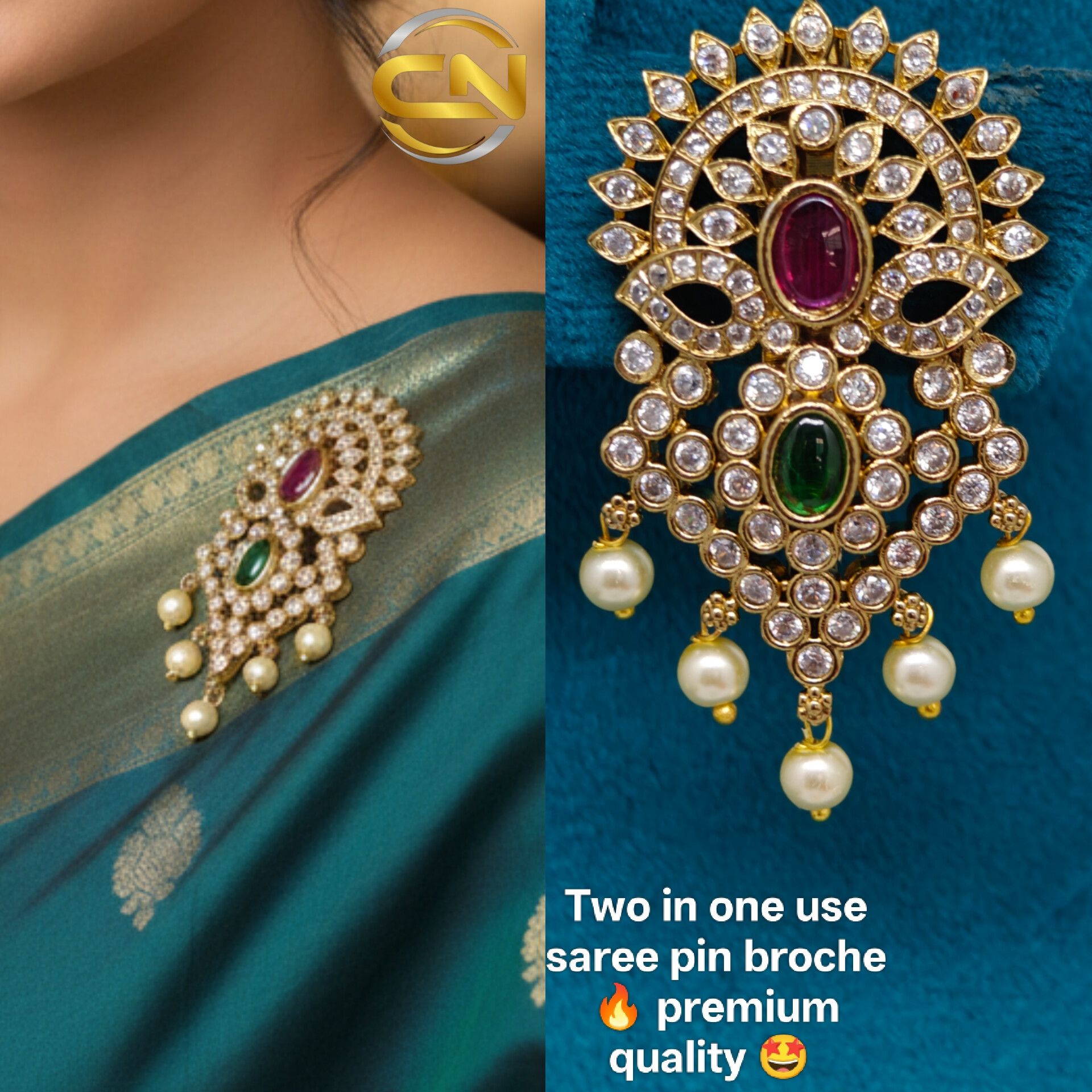 peacock 🦚 design Saree pin